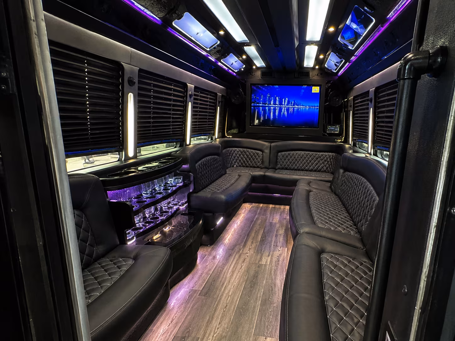 party buses for the bridal party from getting ready to the grand entrance